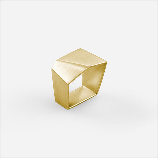 Anel Oblique Largo • Ouro Amarelo 18K