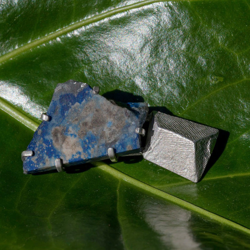Broche Atlantis • Prata 925 e lápis-lázuli