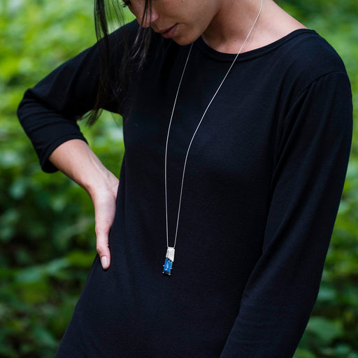 Colar Atlantis • Prata 925 e lápis-lázuli