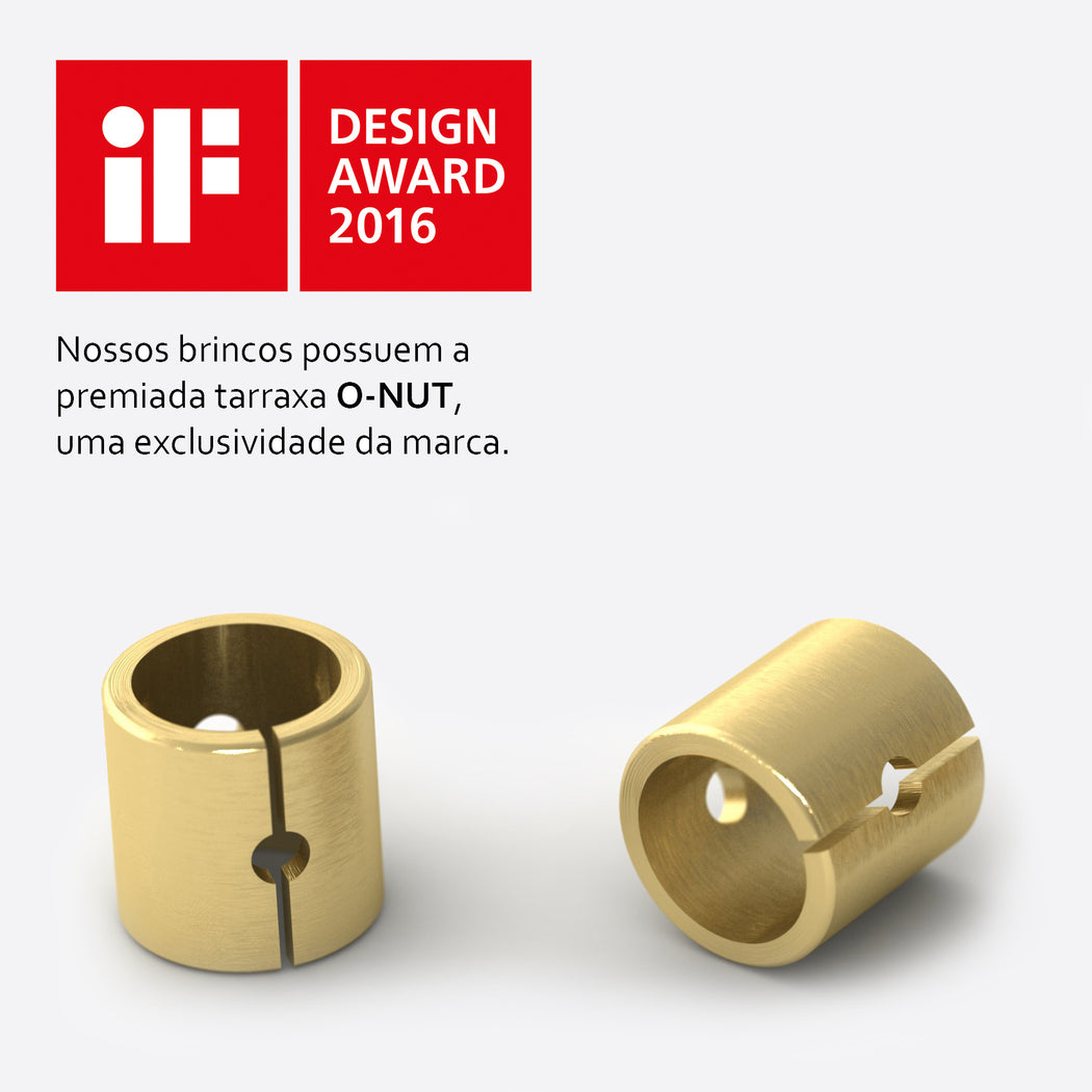Brinco Herz Invertido • Ouro Amarelo 18K, pérola barroca e 2 diamantes 0,005ct