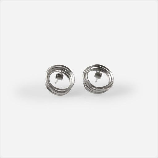 Brinco Rabisco • Ouro Branco 18K